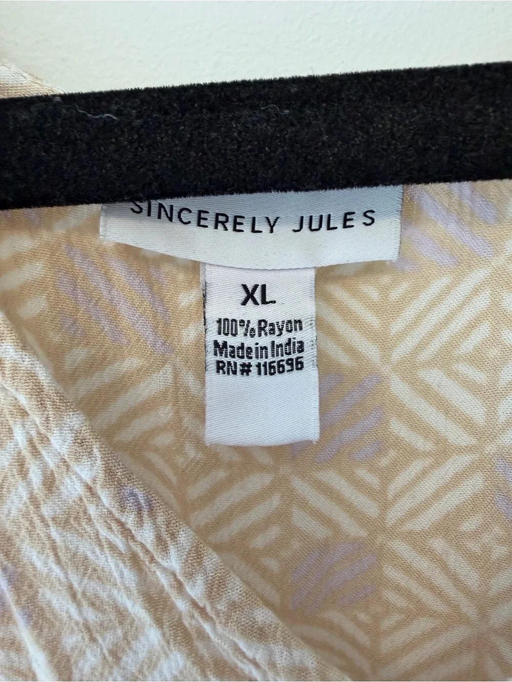 Sincerely Jules Cream Tan Geometric Palm Print Tiered Maxi Dress XL